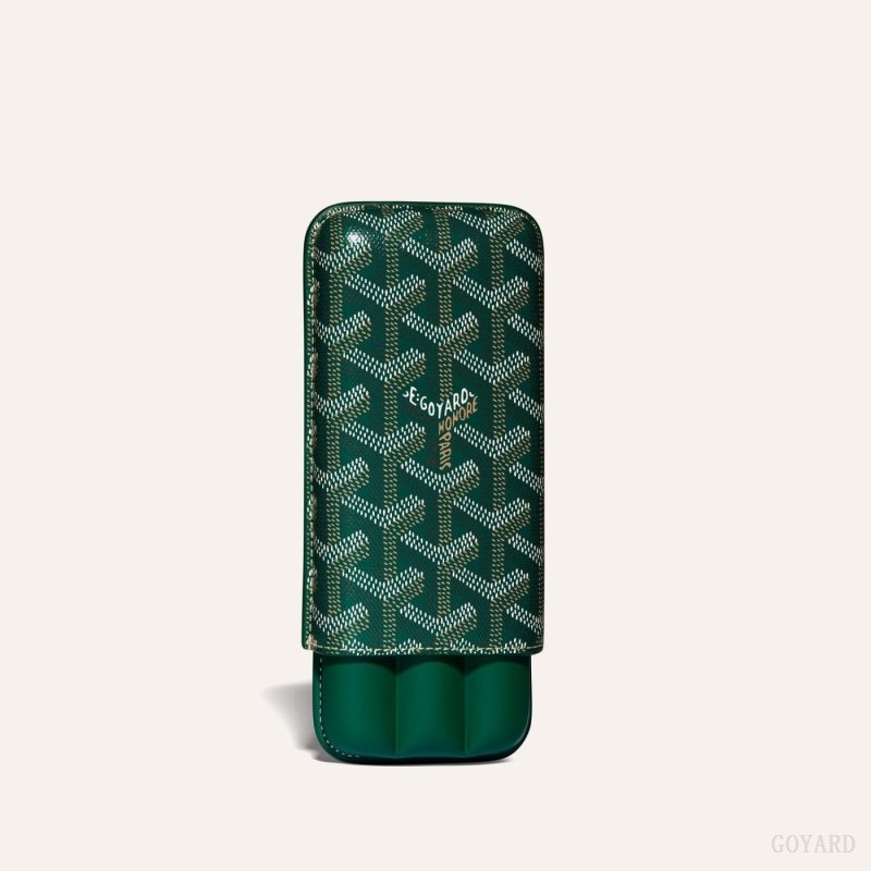 Green Goyard CHURCHILL 3 CIGAR CASE | QKBF2389