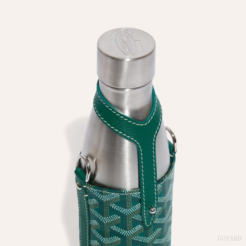 Green Goyard Yonne MM Case & Flask | DCJK0288