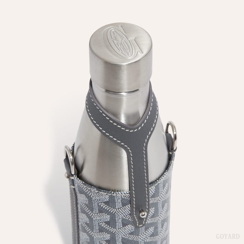 Grey Goyard Yonne MM Case & Flask | QMLO4472