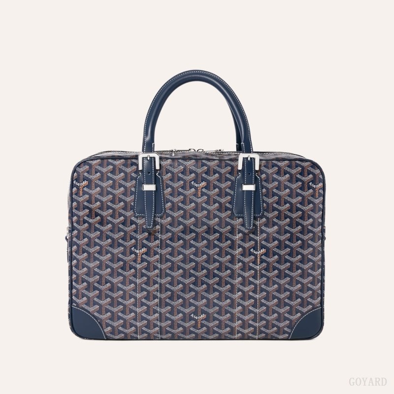 Navy Blue Goyard Ambassade MM Document Case | KNKA7479