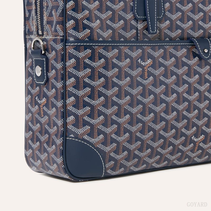 Navy Blue Goyard Ambassade MM Document Case | KNKA7479