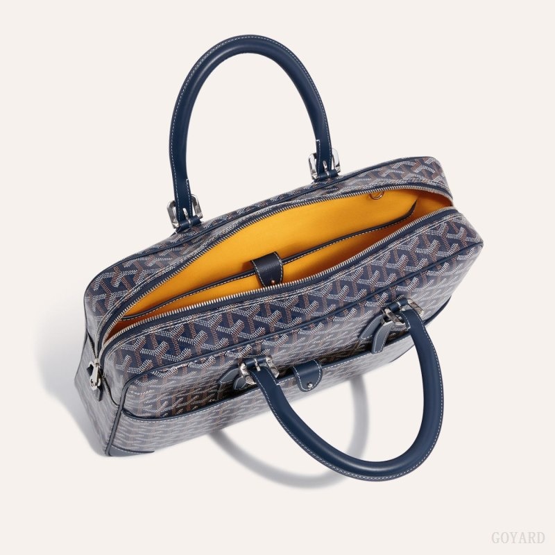 Navy Blue Goyard Ambassade MM Document Case | KNKA7479