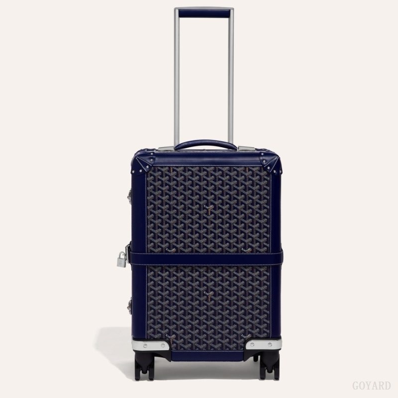 Navy Blue Goyard BOURGET PM TROLLEY CASE | SJZC4152