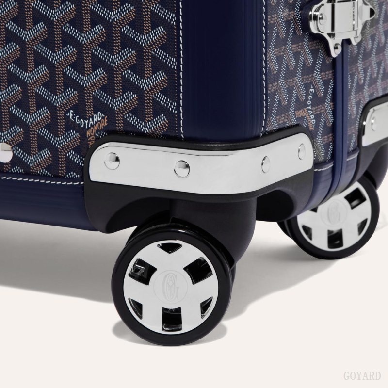 Navy Blue Goyard BOURGET PM TROLLEY CASE | SJZC4152