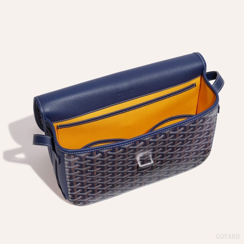 Navy Blue Goyard Belvedere MM Bag | FMDG0130