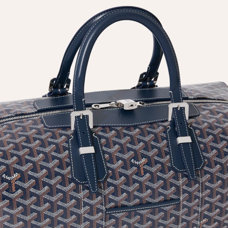 Navy Blue Goyard Bowling 45 bag | OHAR4960