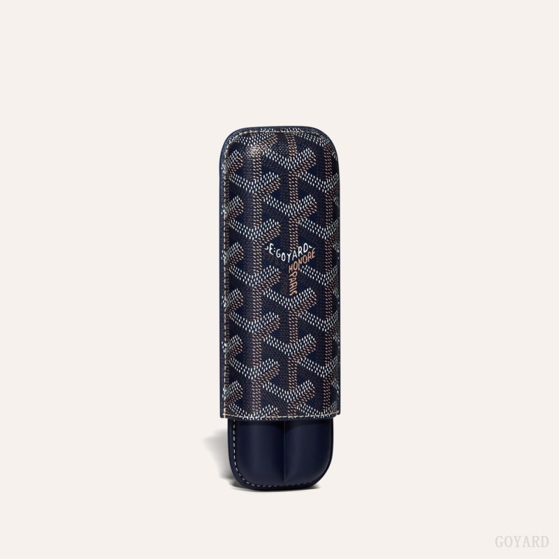 Navy Blue Goyard CHURCHILL 2 CIGAR CASE | HDDE8031