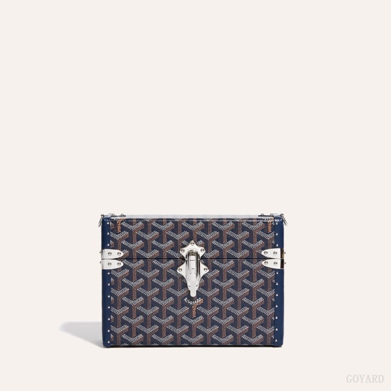 Navy Blue Goyard Cassette Trunk Bag | ORNK7035