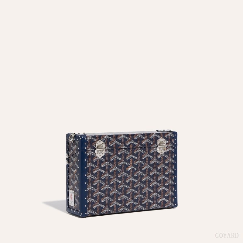 Navy Blue Goyard Cassette Trunk Bag | ORNK7035