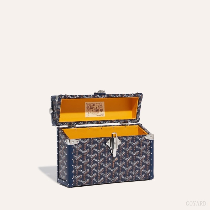 Navy Blue Goyard Cassette Trunk Bag | ORNK7035