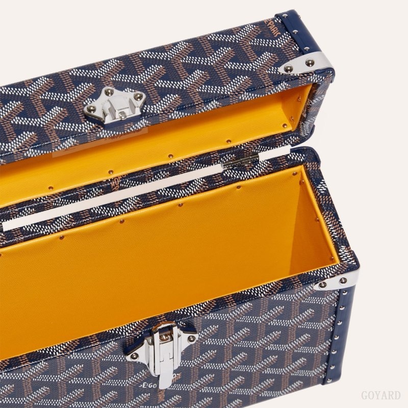 Navy Blue Goyard Cassette Trunk Bag | ORNK7035