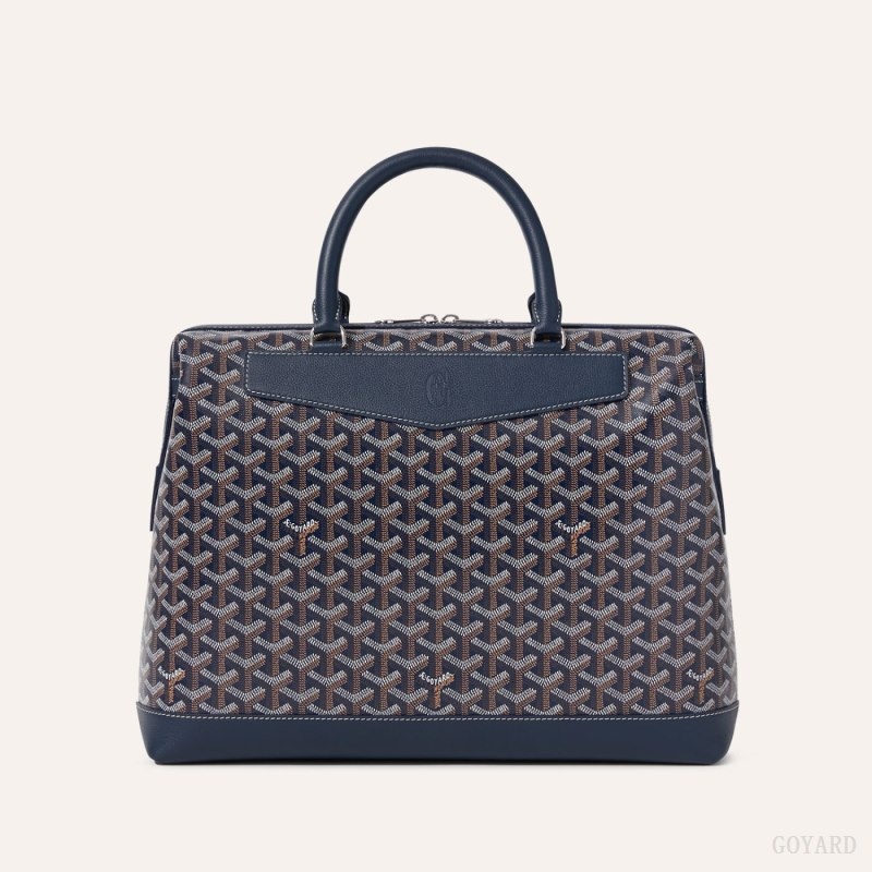 Navy Blue Goyard Cisalpin Document Case | VNYU4282