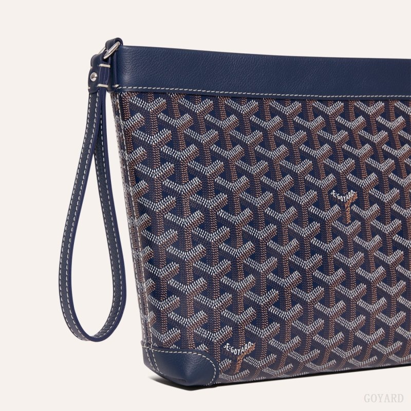 Navy Blue Goyard Conti pouch | QITP9252