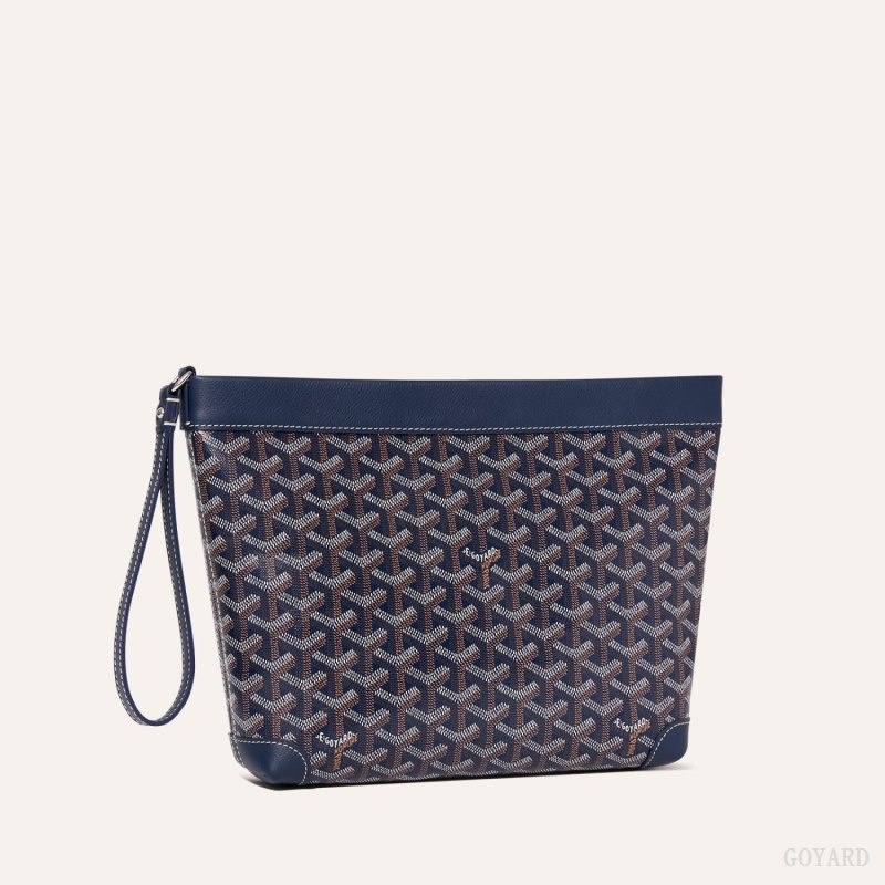 Navy Blue Goyard Conti pouch | QITP9252