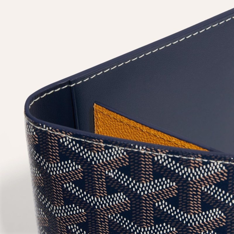 Navy Blue Goyard GRENELLE PASSPORT COVER | BAUN4092