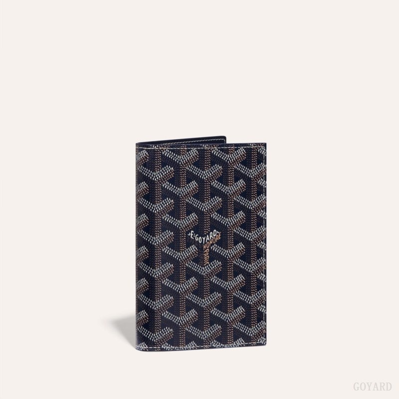 Navy Blue Goyard GRENELLE PASSPORT COVER | BAUN4092