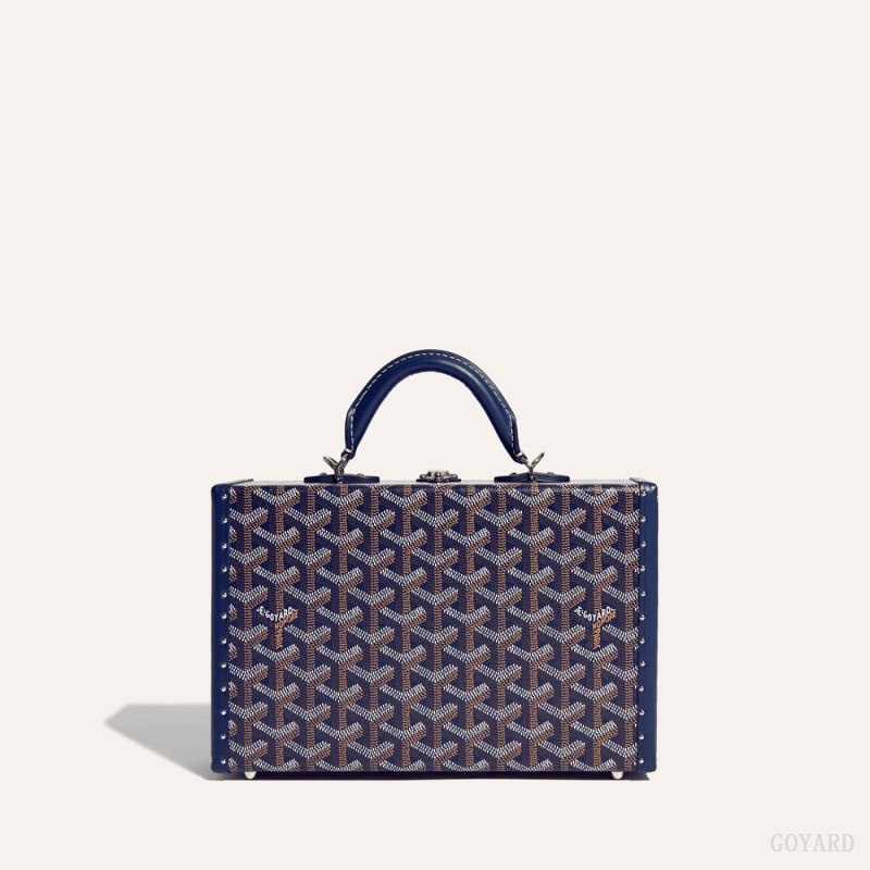 Navy Blue Goyard Grand Hôtel Trunk Bag | RZVV3197