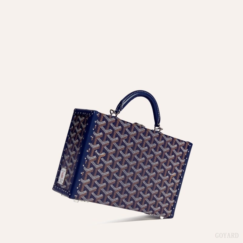 Navy Blue Goyard Grand Hôtel Trunk Bag | RZVV3197