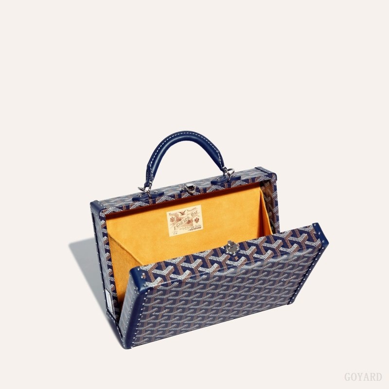 Navy Blue Goyard Grand Hôtel Trunk Bag | RZVV3197