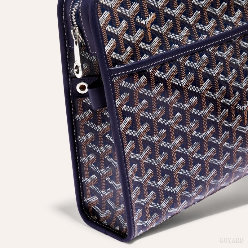 Navy Blue Goyard JOUVENCE GM TOILET BAG | JAWP5514