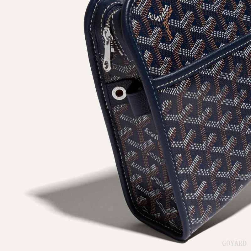 Navy Blue Goyard JOUVENCE MM TOILET BAG | IGGU6873