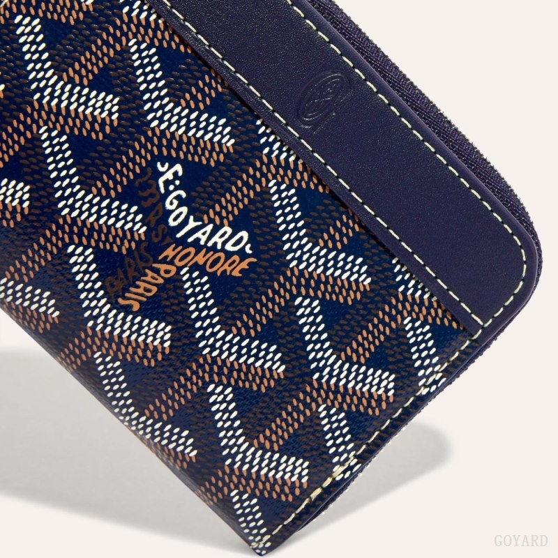 Navy Blue Goyard MATIGNON MINI WALLET | RYCM1028