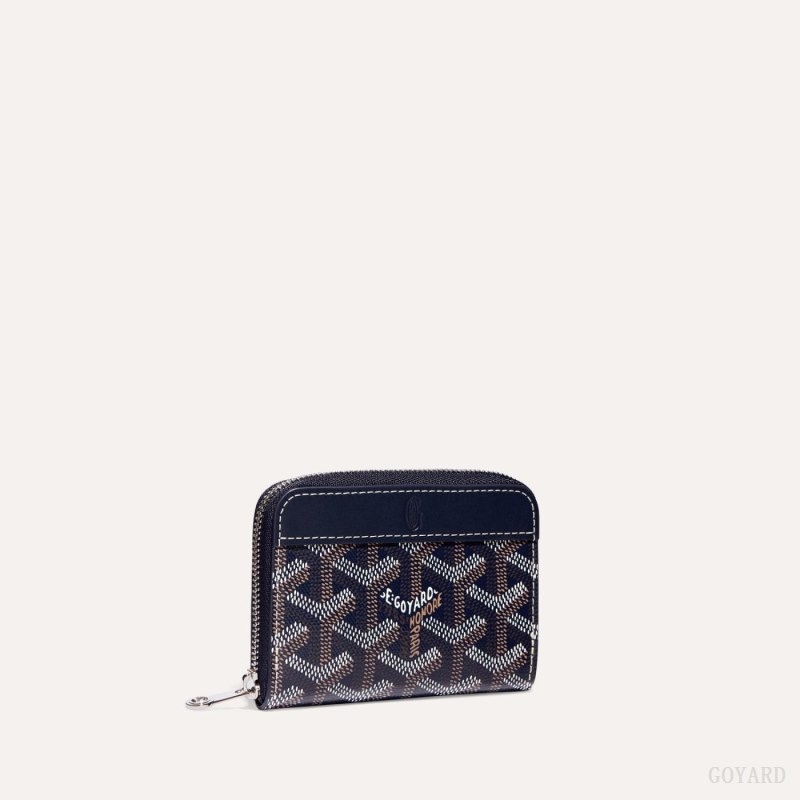 Navy Blue Goyard MATIGNON MINI WALLET | RYCM1028