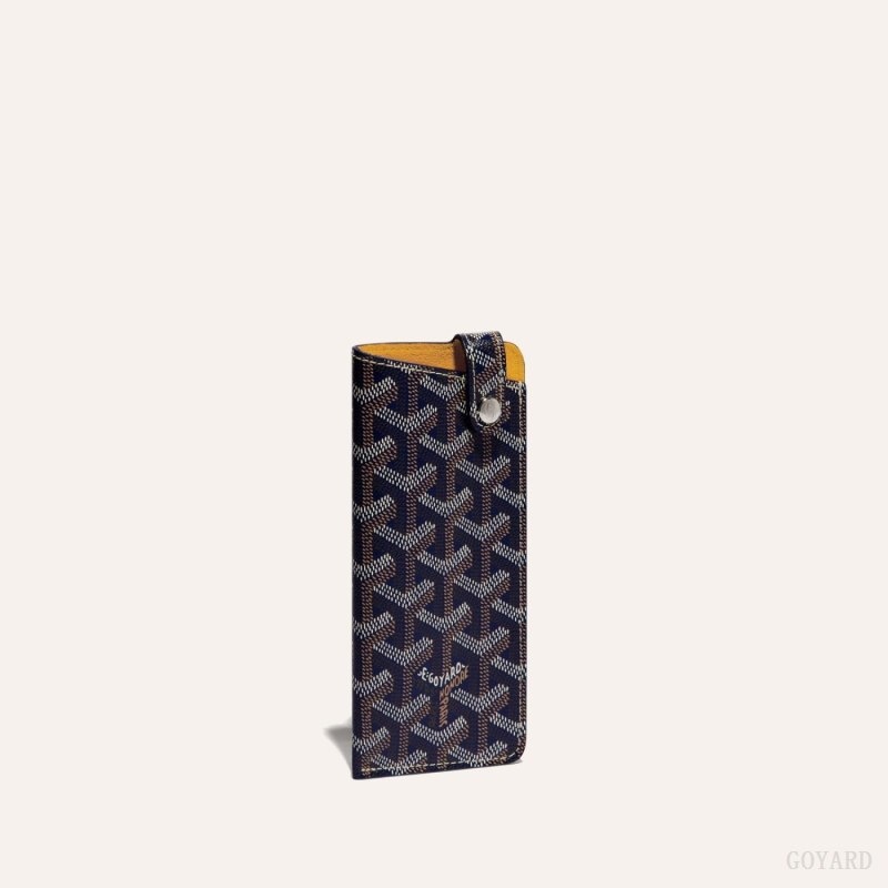 Navy Blue Goyard MONTMARTRE PM GLASSES CASE | NXSG8100