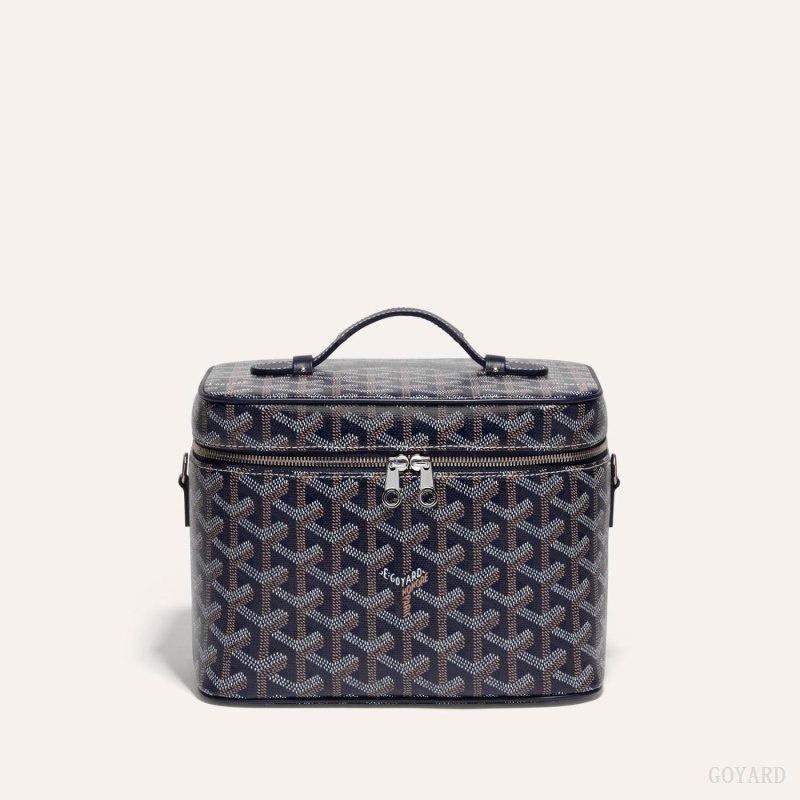 Navy Blue Goyard MUSE VANITY CASE | IJRX4888