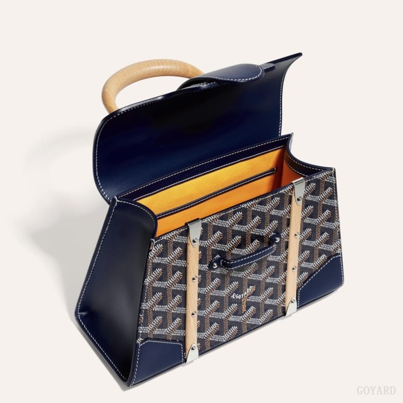 Navy Blue Goyard SAÏGON STRUCTURE MINI BAG | CTDR0799