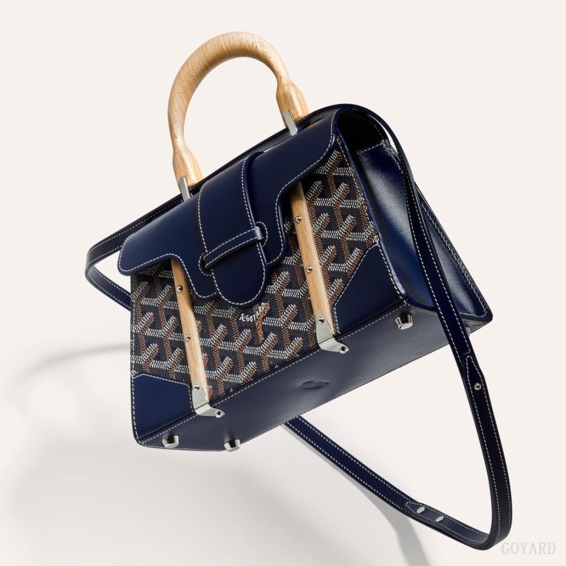 Navy Blue Goyard SAÏGON STRUCTURE MINI BAG | CTDR0799