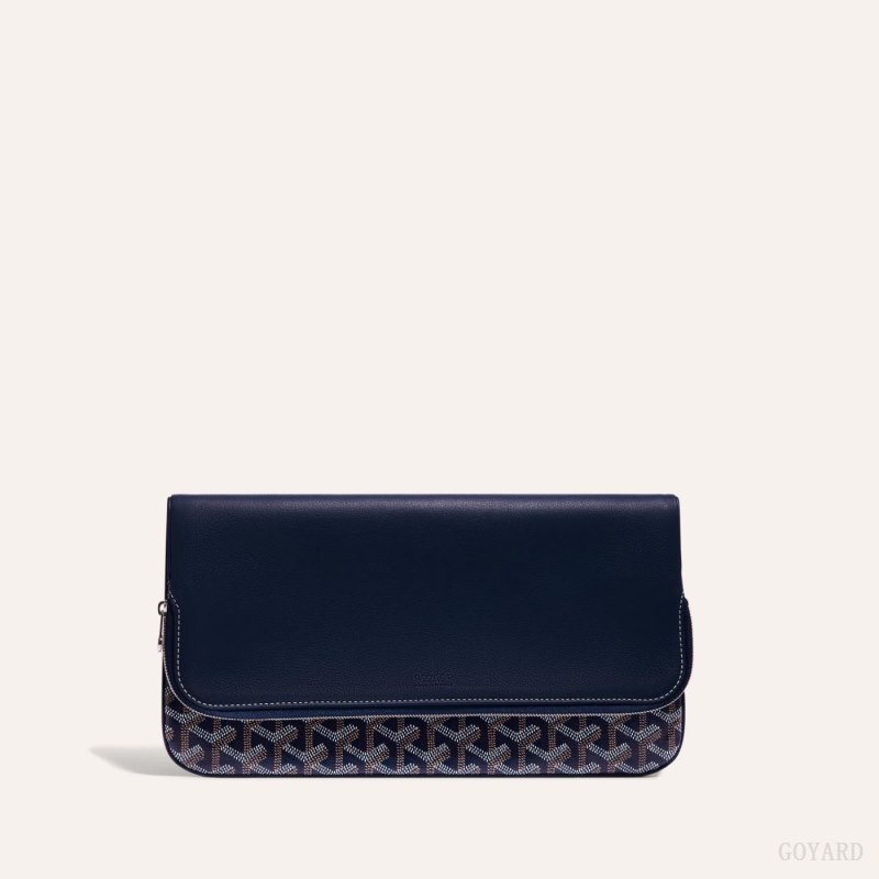 Navy Blue Goyard SAINTE-MARIE CLUTCH | YBSC3334