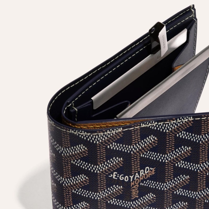 Navy Blue Goyard SAINT-FLORENTIN WALLET | XRFY7627