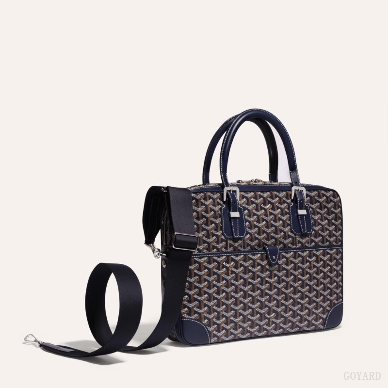 Navy Blue Goyard SANGLE MM STRAP | CFJA9633