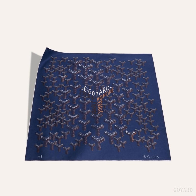 Navy Blue Goyard SCARF N°1 | RPPN5149