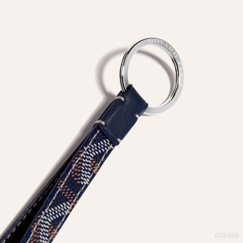 Navy Blue Goyard SESAME KEY RING | PLNK1817