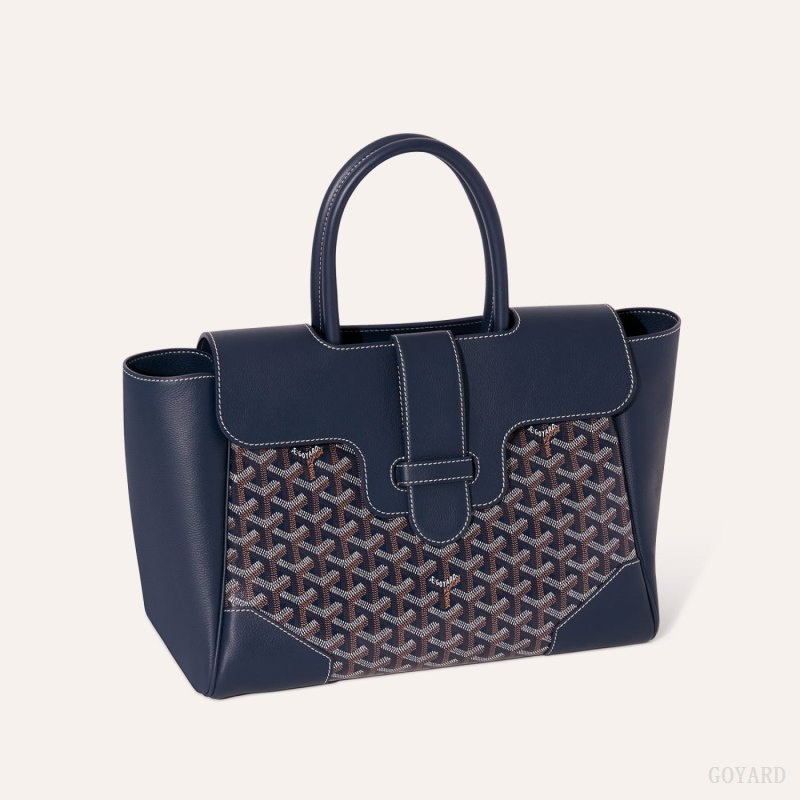 Navy Blue Goyard Saïgon tote bag | FAUI9355