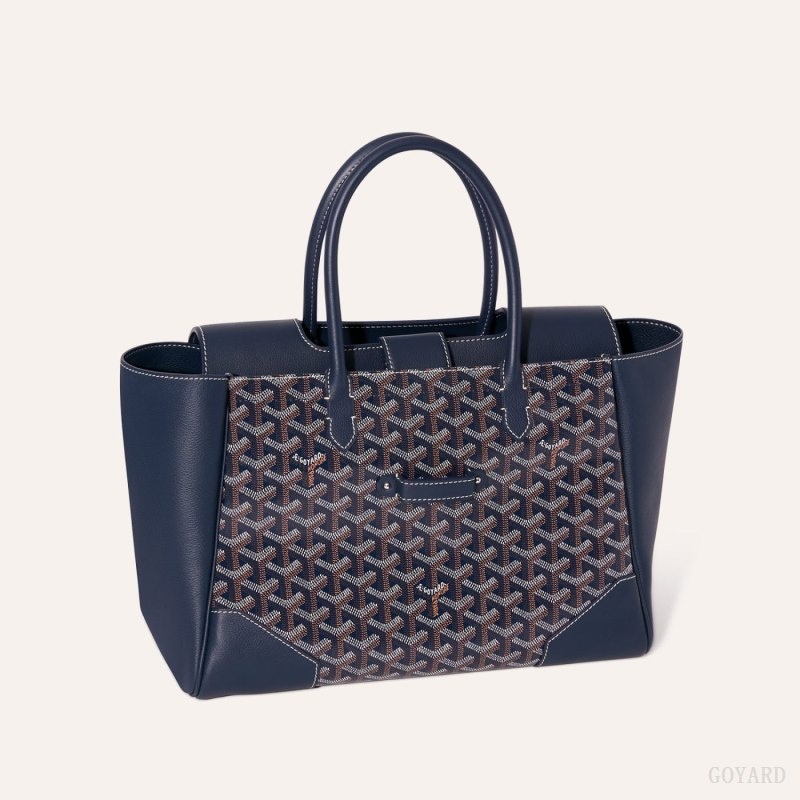 Navy Blue Goyard Saïgon tote bag | FAUI9355