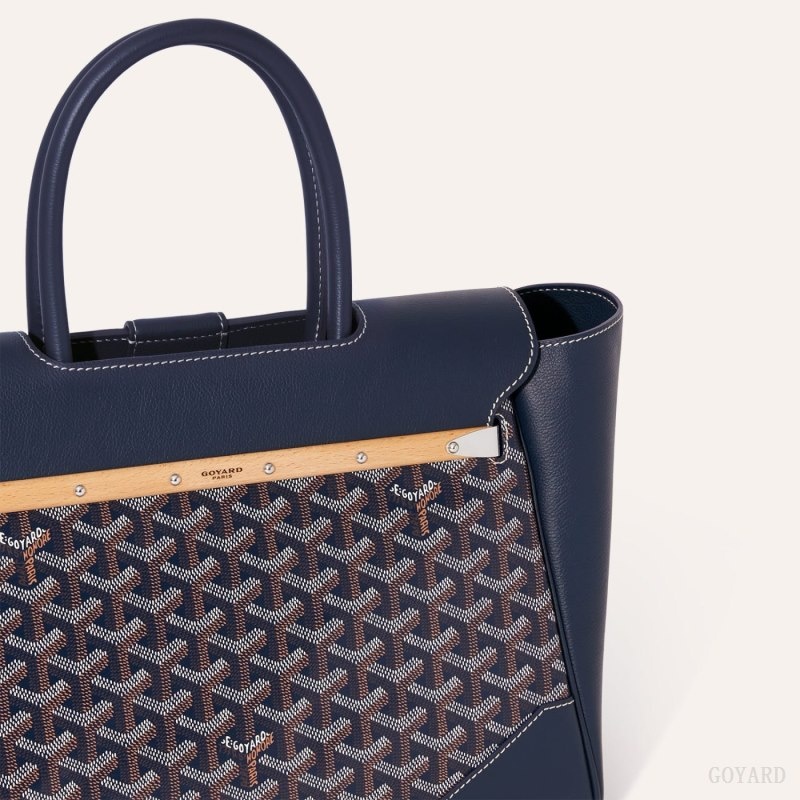 Navy Blue Goyard Saïgon tote bag | FAUI9355