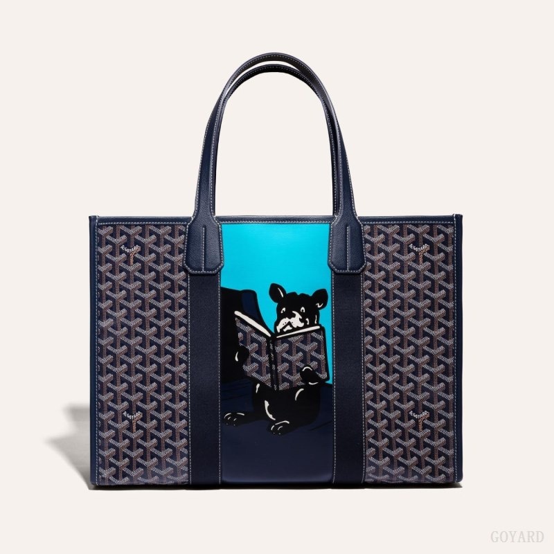 Navy Blue Goyard VILLETTE TOTE BAG | QITC7444