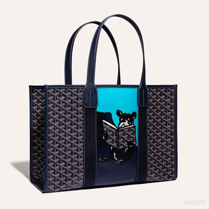 Navy Blue Goyard VILLETTE TOTE BAG | QITC7444