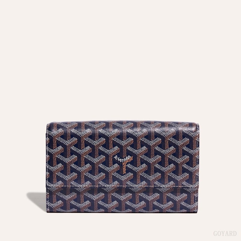 Navy Blue Goyard Varenne Continental Wallet | TSDE3689