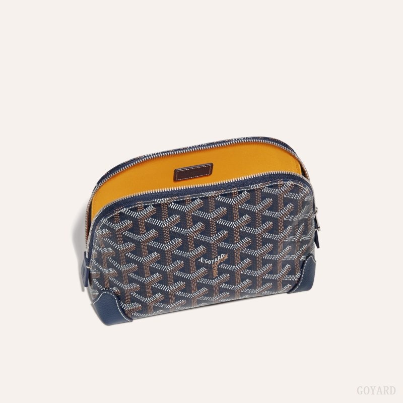 Navy Blue Goyard Vendôme Cosmetic Pouch | MQSV6267