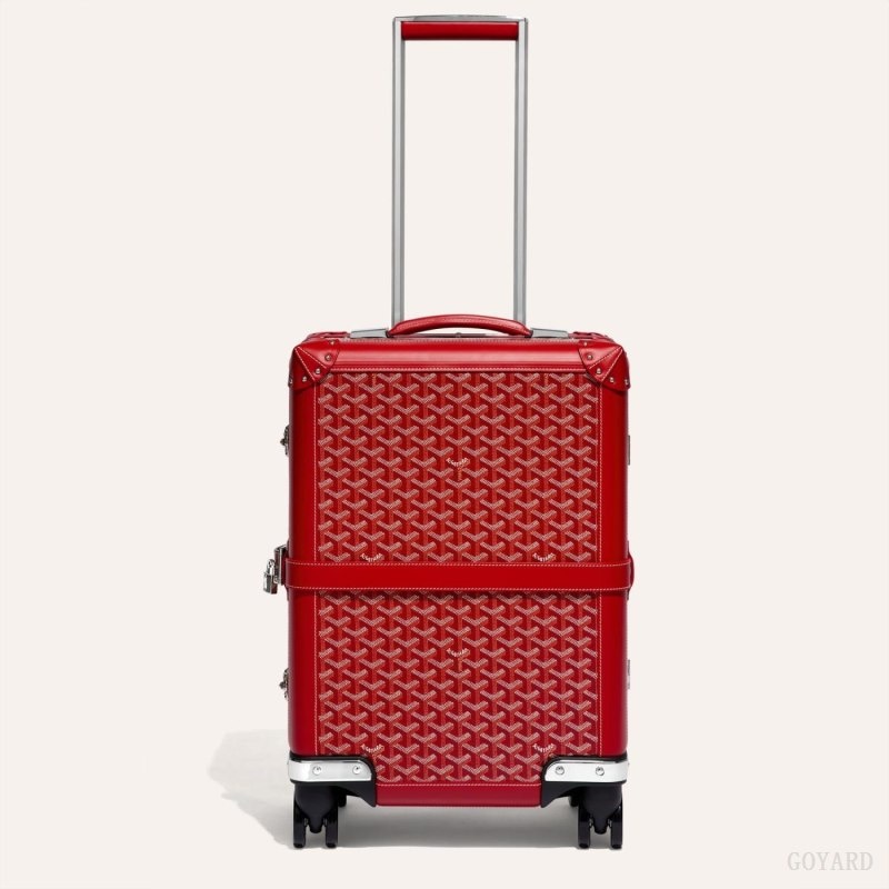 Red Goyard BOURGET PM TROLLEY CASE | IADO7422