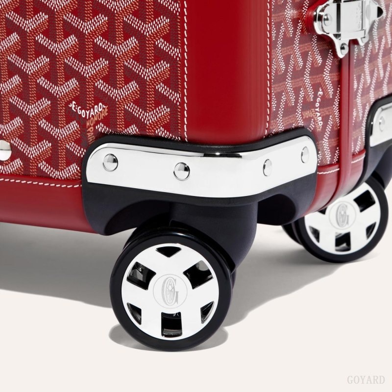 Red Goyard BOURGET PM TROLLEY CASE | IADO7422