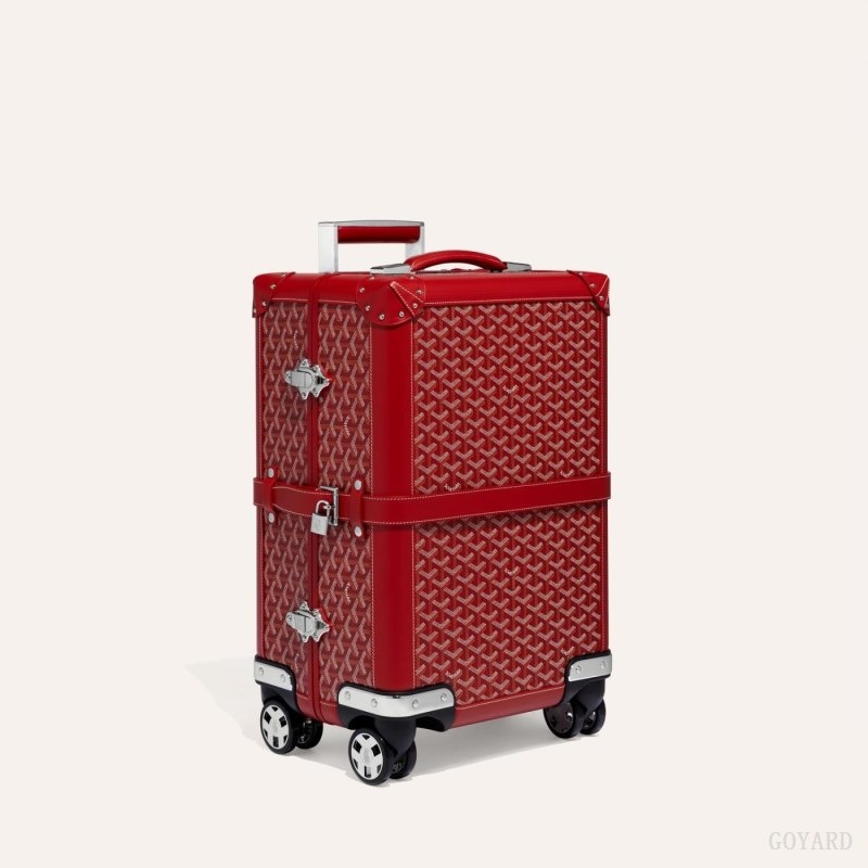 Red Goyard BOURGET PM TROLLEY CASE | IADO7422