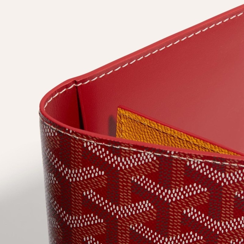 Red Goyard GRENELLE PASSPORT COVER | ZKGN4429