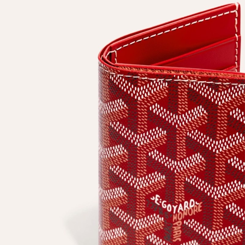 Red Goyard SAINT-PIERRE CARD WALLET | OKZY3725