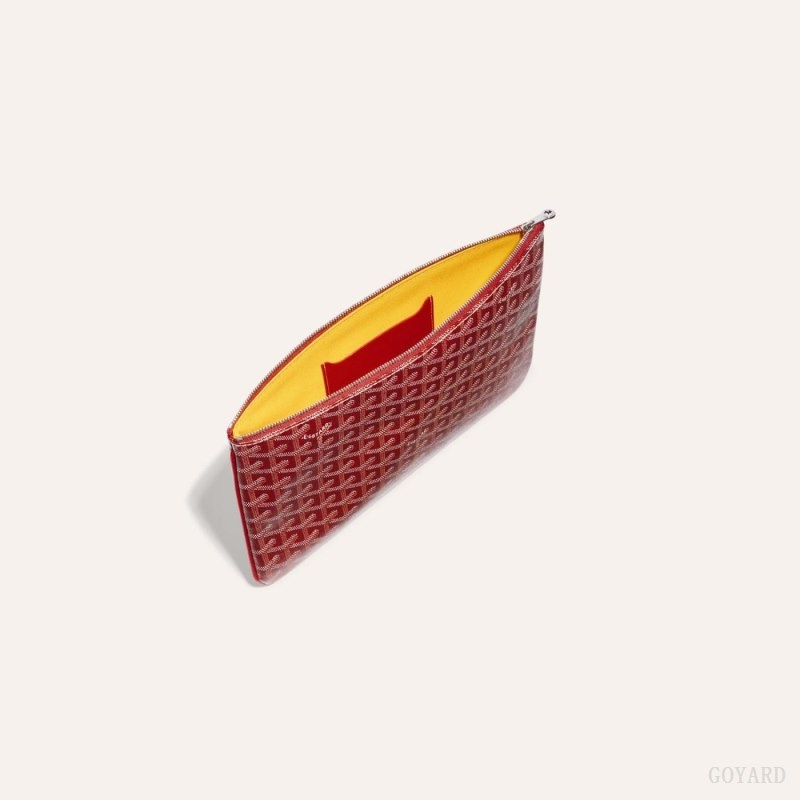 Red Goyard SÉNAT MM POCKET | LVCQ6211