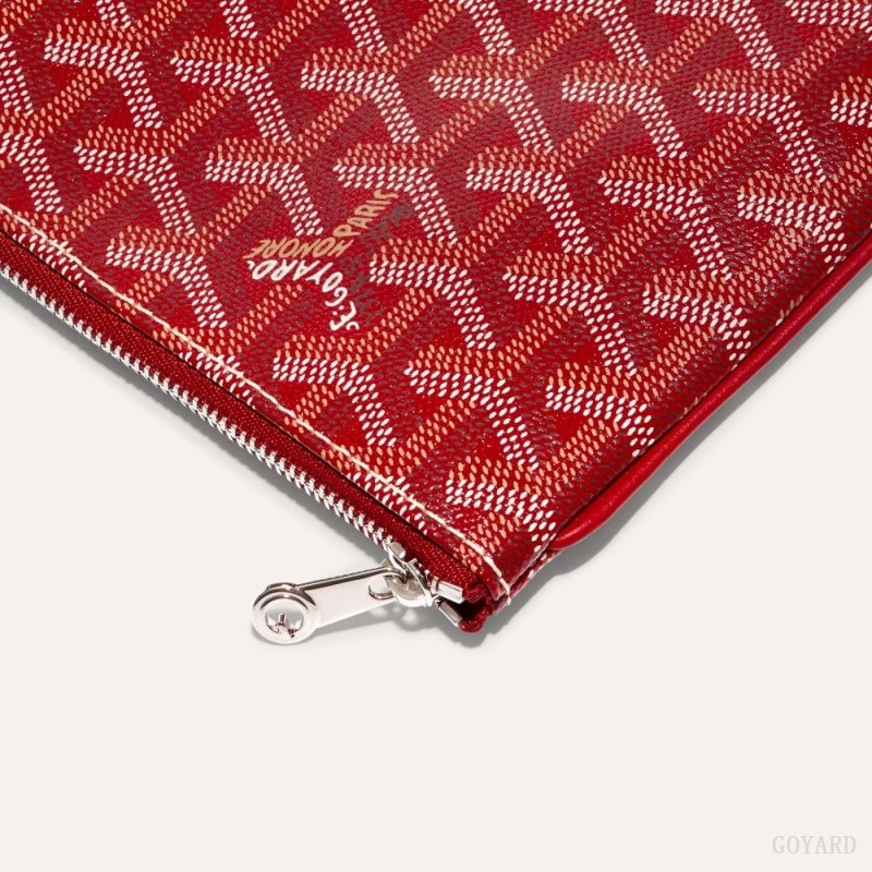 Red Goyard SÉNAT MM POCKET | LVCQ6211